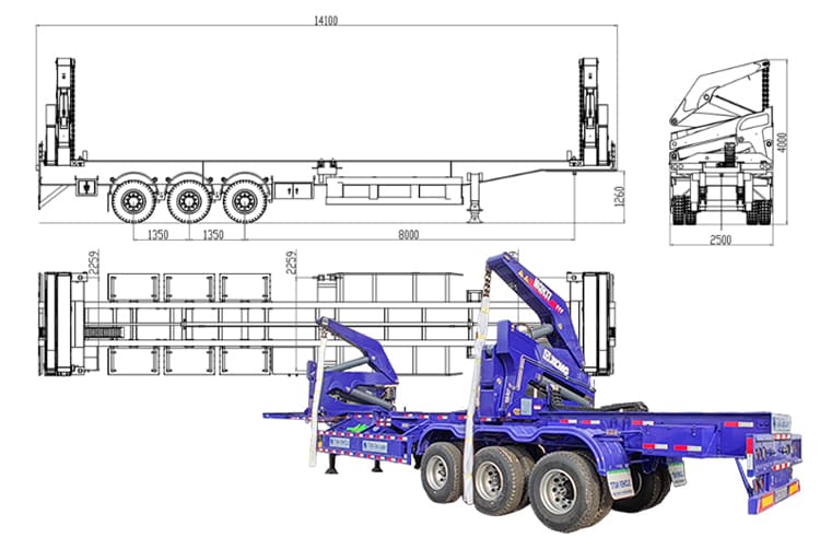 37 Ton Container Side Lifter Trailer for Sale in Philippines, Manila