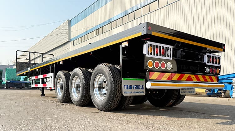 3 Axle 40Ft Semi Flatbed Truck Trailer for Sale in Philippines