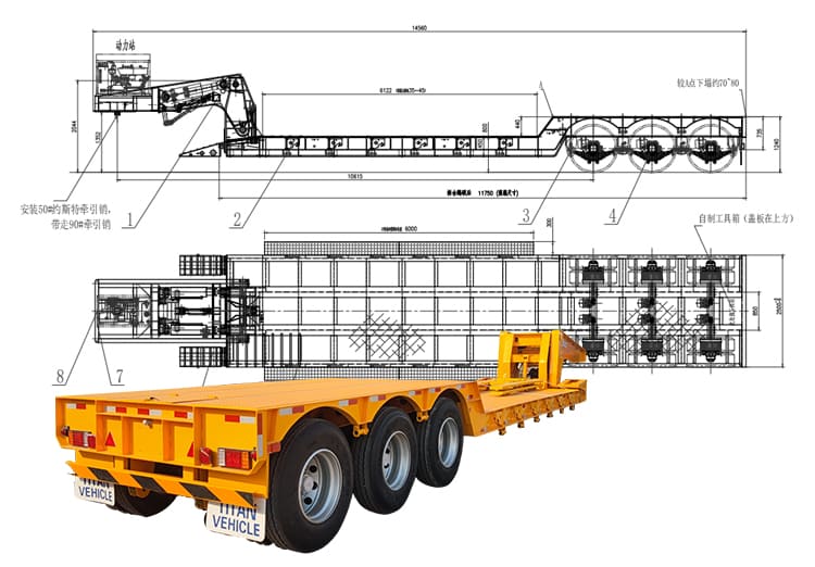 Tri Axle Lowboy Removable Gooseneck Trailer RGN for Sale in Philippines Cebu