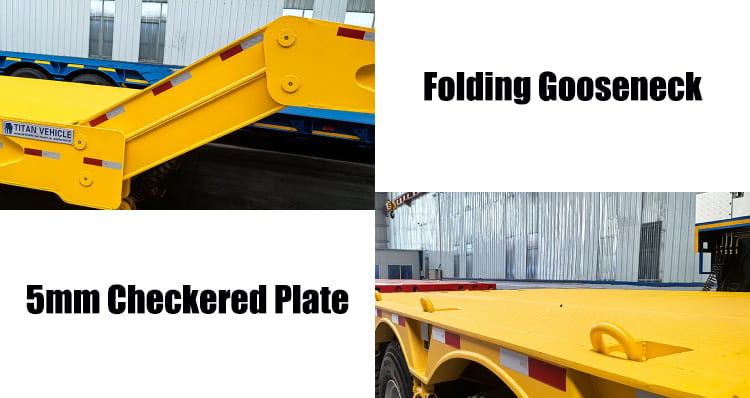 3 Axle 100 Ton Folding Gooseneck Trailer | Front Loading Low Bed Gooseneck Trailers for Sale in Philippines Manila