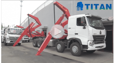 side loader container truck
